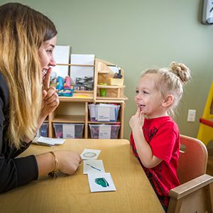 Child working with Therapist