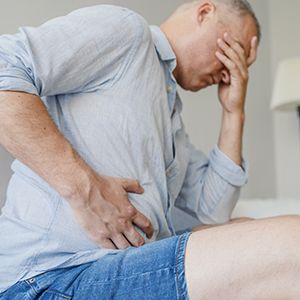 Man with abdominal pain