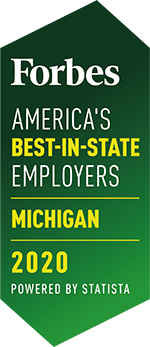 Forbes Best Employers in Michigan 2020 Award Badge
