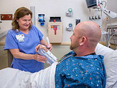 Nurse Connie with a patient