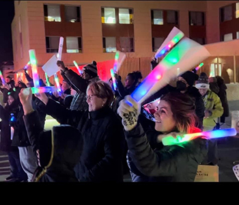 Lights Before Christmas Crowd with Light Sticks