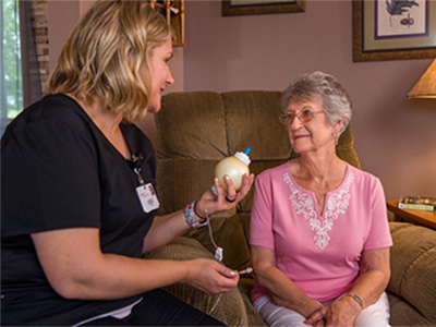 VNA Nurse with Infusion Patient